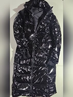 The North Face Haxton Parka Womens Glossy Black Long Down Filled Puffer Coat S/P